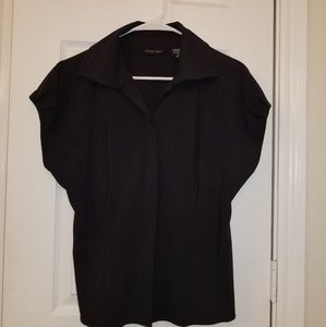 Woman's Black Button Blouse